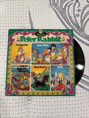 Peter Rabbit Vintage Children's Record Sleeve - Bright Multicolor